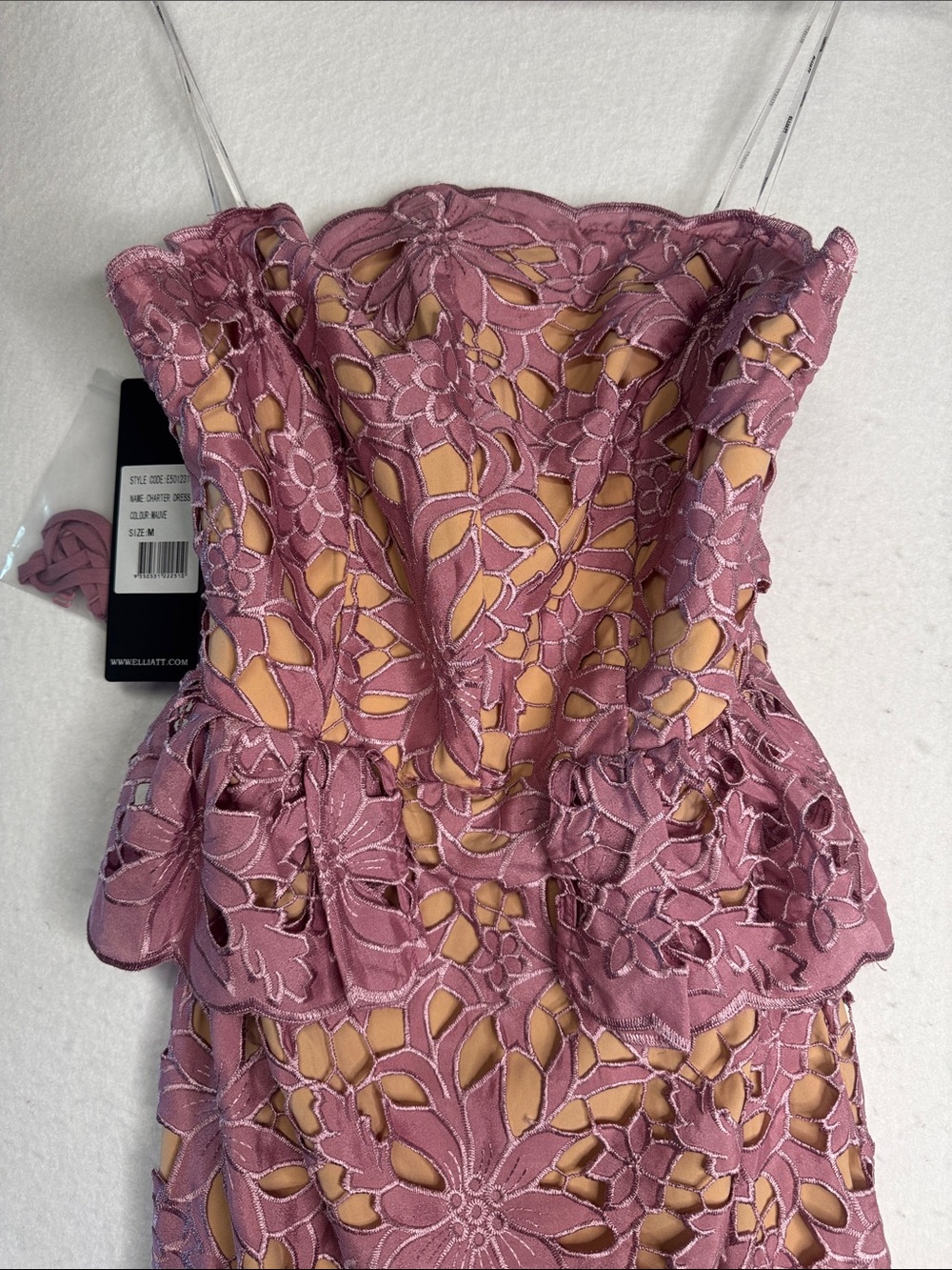 Elliatt Charter Strapless Dress in Mauve, Size Medium - Picture 8 of 15